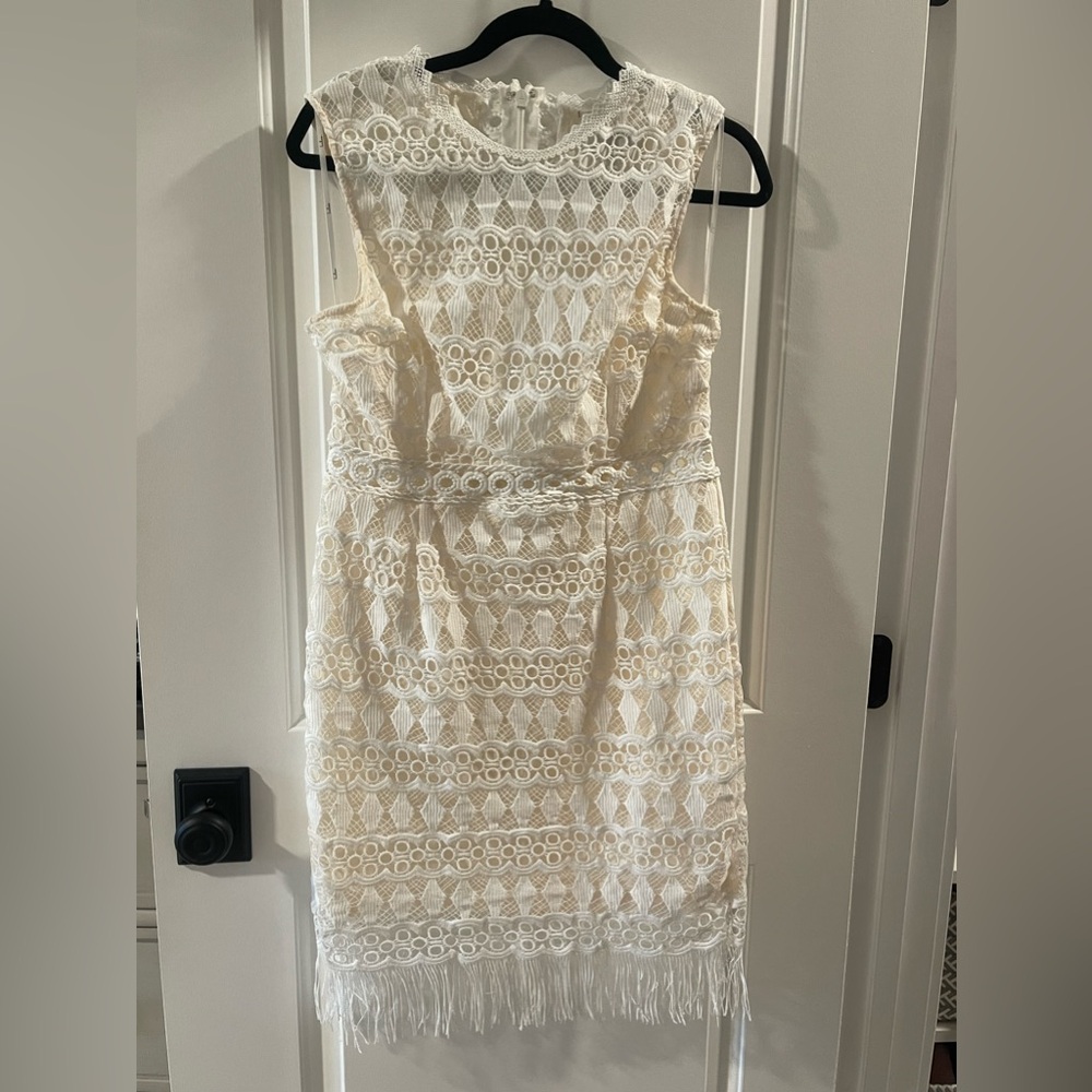 White Crochet Lace Bodycon Dress